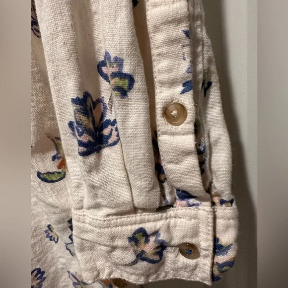 Anthropologie Pilcro Floral Flannel Button Up Oversized - Picture 5 of 7